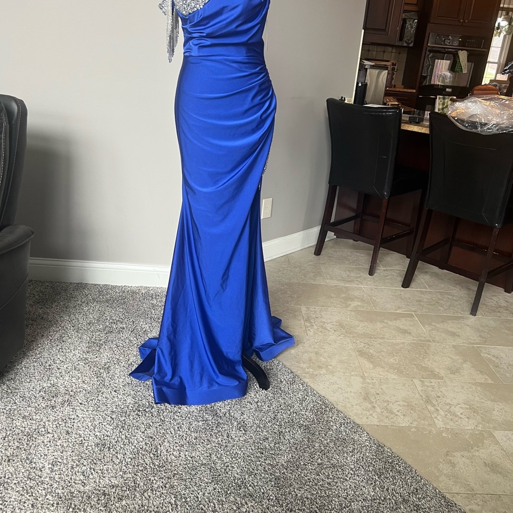 Amelia Couture Elegant Royal Blue Prom Dress Evening Gown - Brand new